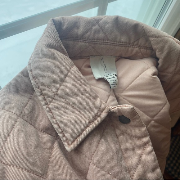 Joie Quilted Barn Utility Coat Jacket Light Mauve Size Medium - Picture 9 of 9